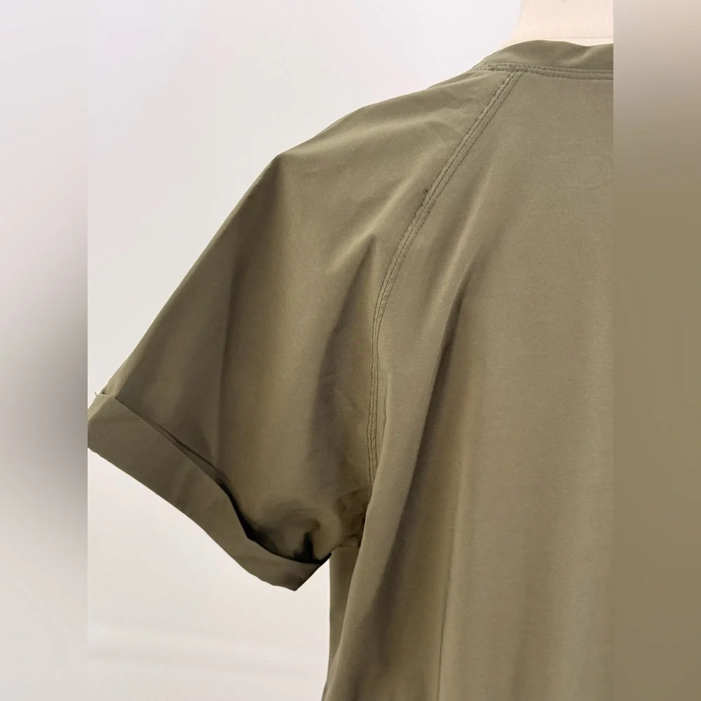 The North Face Never Stop Wearing Sage Green Active Dress Drawstring Waist SZ-L - Picture 9 of 13